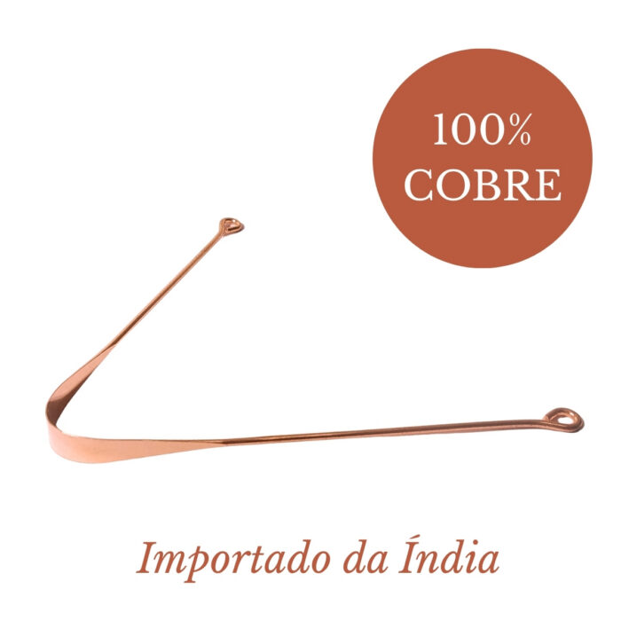 Raspador de língua Ayurvédico de cobre