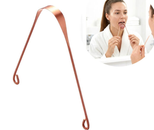 Raspador de língua Ayurvédico de cobre
