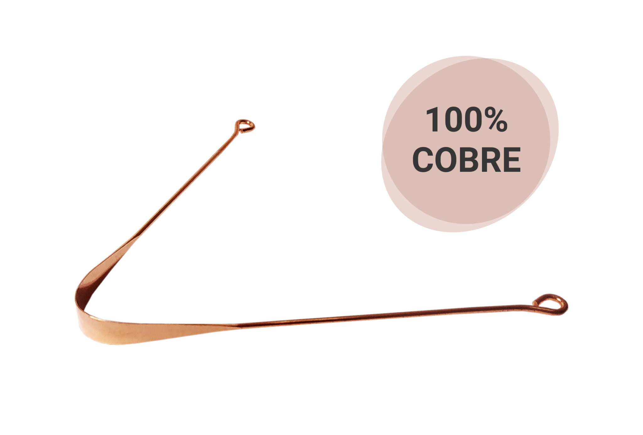 Raspador de língua de 100% cobre