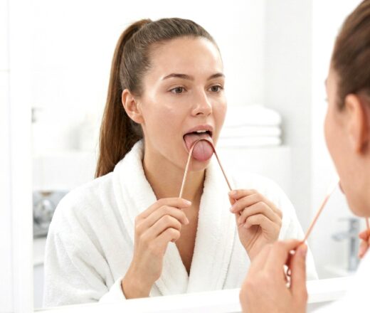 Raspador de língua Ayurvédico de cobre