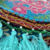 Bolsa indiana banjara 100% bordada a mão turquesa