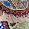 Bolsa indiana banjara 100% bordada a mão rosa