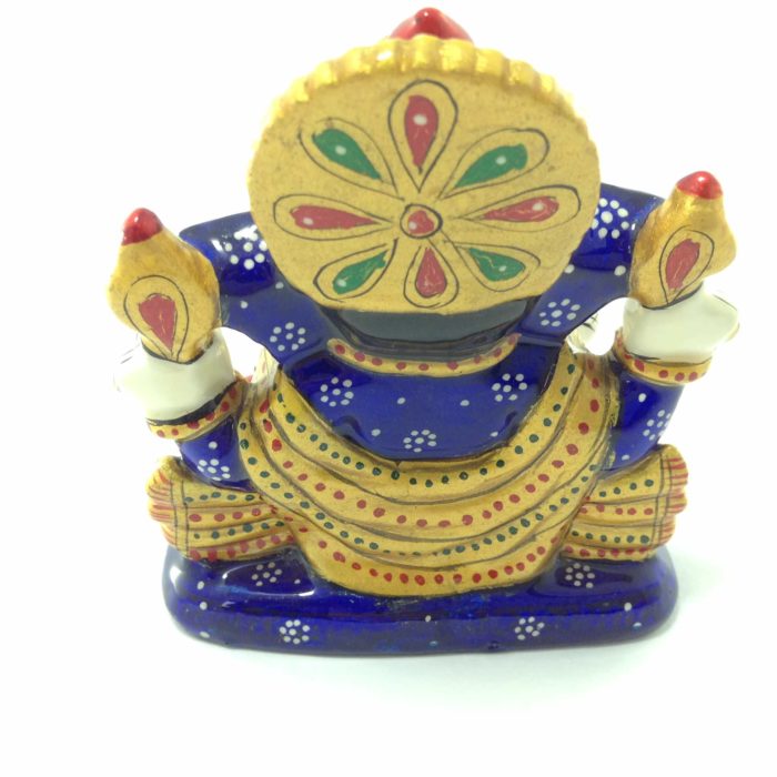 Ganesha de metal esmaltado com técnica cloisonné