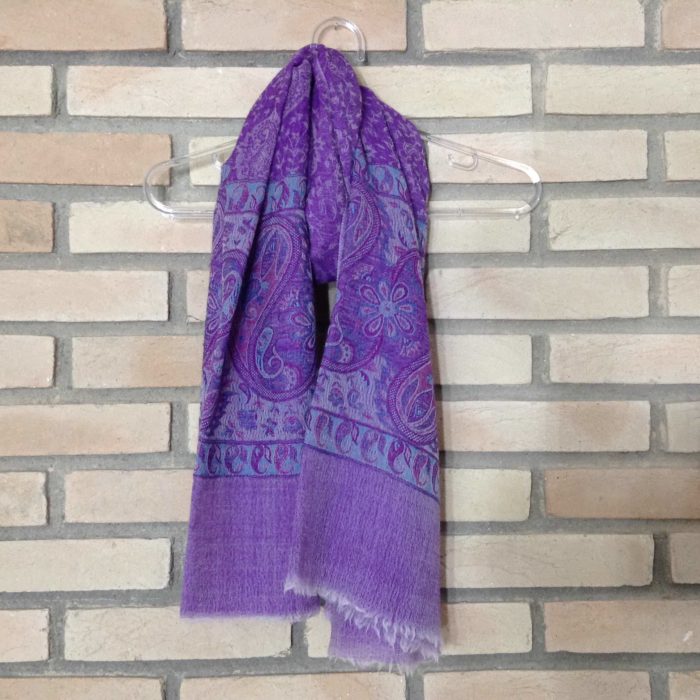 Pashimina indiana de cashmere - lilás