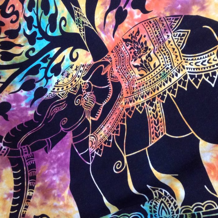 Panô grande para decoração - estampa árvore e elefante
