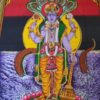 Painel grande clássico de deidade hindu - Vishnu