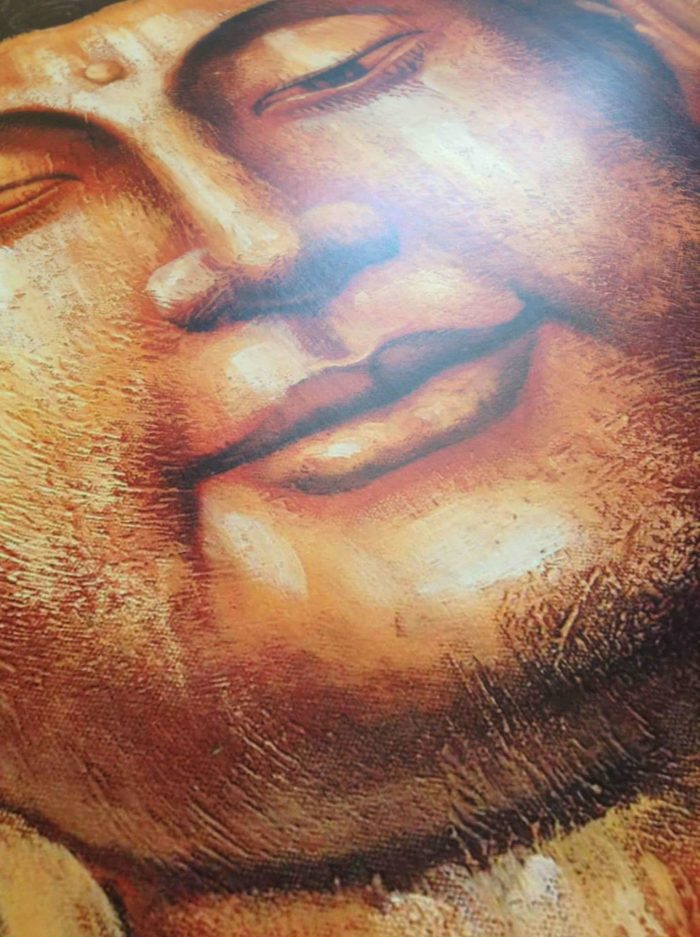 Pôster réplica de obra de arte hindu Buda