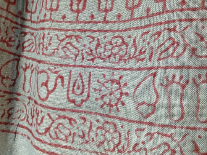 Chadar (manto de oração) indiano - estampa de Krishna