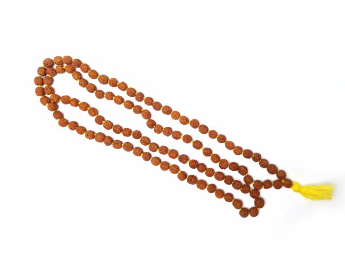 Japamala indiano de 108 contas de Rudraksha 8mm