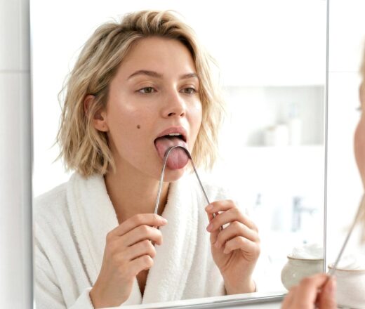 Raspador de língua em aço inoxidável (slim) fabricado na Índia