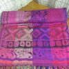 Manta indiana de lã dupla face (retangular) - roxo e pink