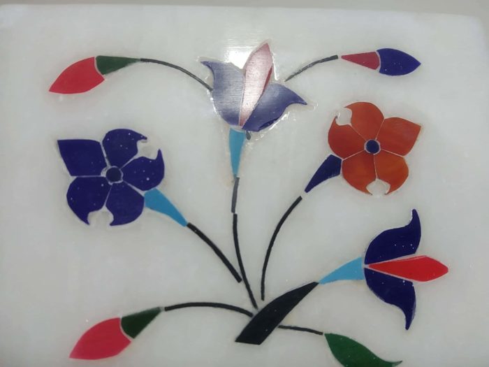 Caixinha indiana ou porta jóias de mármore (inspirada no Taj Mahal)