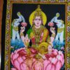Painel grande clássico de deidade hindu Lakshmi 110cm