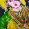 Painel grande clássico de deidade hindu Lakshmi 110cm