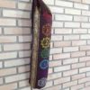 Porta mat indiano para Yoga 7 chakras bordados a mão (marrom)