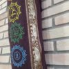 Porta mat indiano para Yoga 7 chakras bordados a mão (marrom)