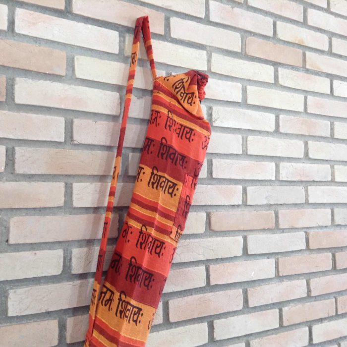 Porta mat indiano para Yoga -  estampa de OM (tons terrosos)
