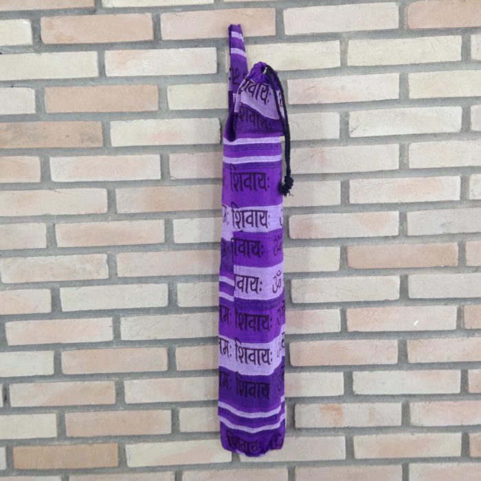 Porta mat indiano para Yoga -  estampa de OM (tons de púrpura)