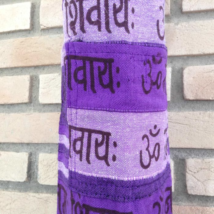 Porta mat indiano para Yoga -  estampa de OM (tons de púrpura)