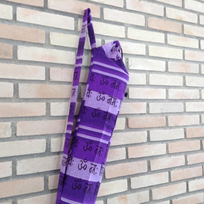 Porta mat indiano para Yoga -  estampa de OM (tons de púrpura)
