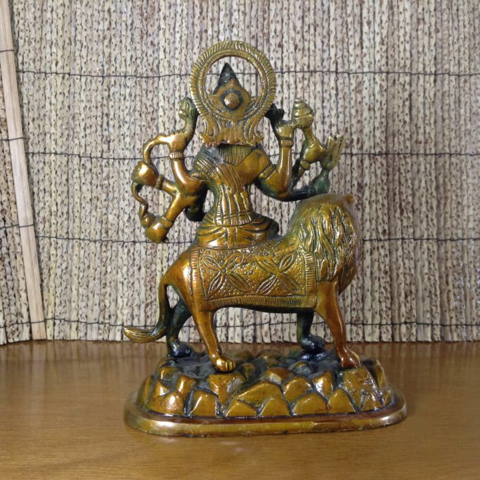 Deusa hindu Durga de bronze (19 cm de altura)