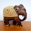 elefante indiano de madeira com dourado