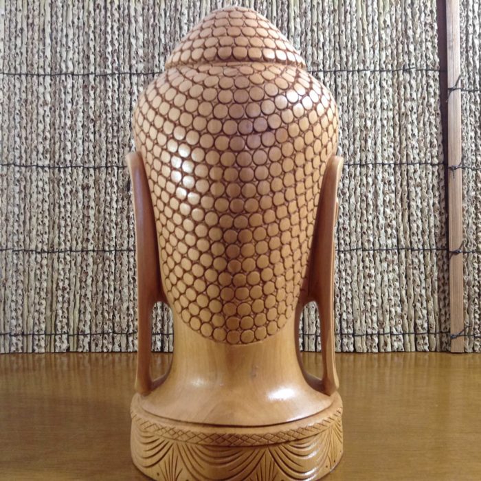 Busto de Buda em madeira maciça (20 cm)