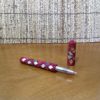 Caneta indiana artesanal de miçangas e espelhos (vermelho)