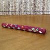 Caneta indiana artesanal de miçangas e espelhos (vermelho)