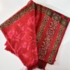 Pashimina de cashmere com bordados florais (100% artesanal) - Vermelho