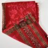 Pashimina de cashmere com bordados florais (100% artesanal) - Vermelho