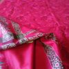 Pashimina de cashmere com bordados florais (100% artesanal) - Vermelho