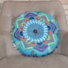 Almofada indiana bordada estilo futon 40 cm (azul color)