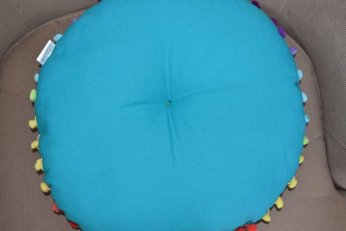 Almofada indiana bordada estilo futon 40 cm (azul color)