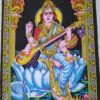 Painel grande clássico de deidade hindu - Saraswati