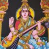 Painel grande clássico de deidade hindu - Saraswati