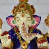 Estátua de Ganesha com técnica cloisonné 17 cm