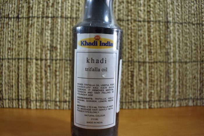 Óleo herbal de massagem capilar Khadi India - Triphala (210ml)