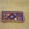 Bolsa carteira indiana Banjara 100% bordada a mão (verso amarelo)