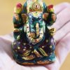 Estátua de Ganesha lapidado em pedra natural de Jade