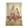 Folha laminada dourada para enquadrar e pendurar – Radha e Krishna III (30 x 21 cm)