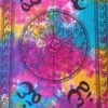 Painel de tecido de Mandala de OM com técnica Batik