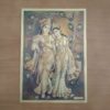 Folha laminada dourada para enquadrar e pendurar - Radha e Krishna V (30 x 21 cm)