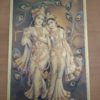 Folha laminada dourada para enquadrar e pendurar - Radha e Krishna V (30 x 21 cm)