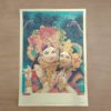 Folha laminada dourada para enquadrar e pendurar - Radha e Krishna IV (30 x 21 cm)
