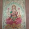 Folha laminada dourada para enquadrar e pendurar - Deusa Lakshmi (30 x 21 cm)