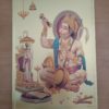Folha laminada dourada para enquadrar e pendurar - Hanuman (30 x 21 cm)