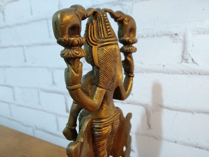 Estátua indiana da Deusa Lakshmi em bronze 21 cm