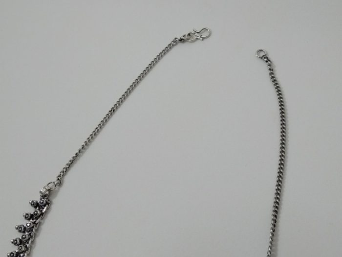 Colar indiano de prata alemã estilo tribal slim II