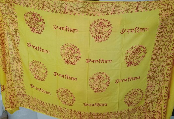 Chadar indiano (manto de oração) de Shiva Nataraja - amarelo